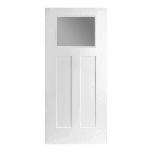 Winslow Flush Glazed Smooth 2 Panel Low-E Craftsman