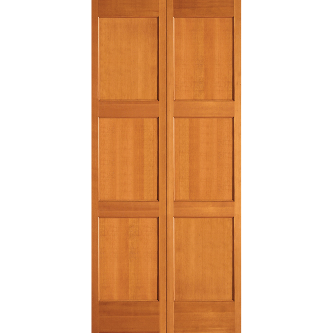 VG Fir Flat 3-Equal Panel BiFold Shaker Door (OSFBF33) with Ovolo Sticking