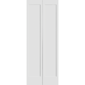 Primed 1-Panel BiFold Shaker Door (SHBF720) with Square Sticking