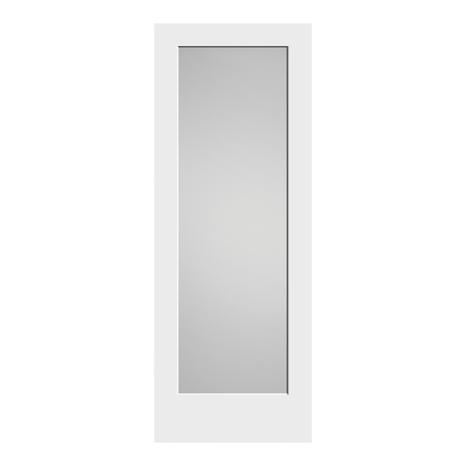 Shaker Series White Lami Full Lite Interior Door