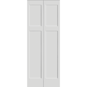 Primed 3-Panel BiFold Shaker Door (SHBF760) with Square Sticking