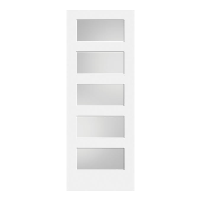 Shaker Series White Lami 5 Lite Interior Door