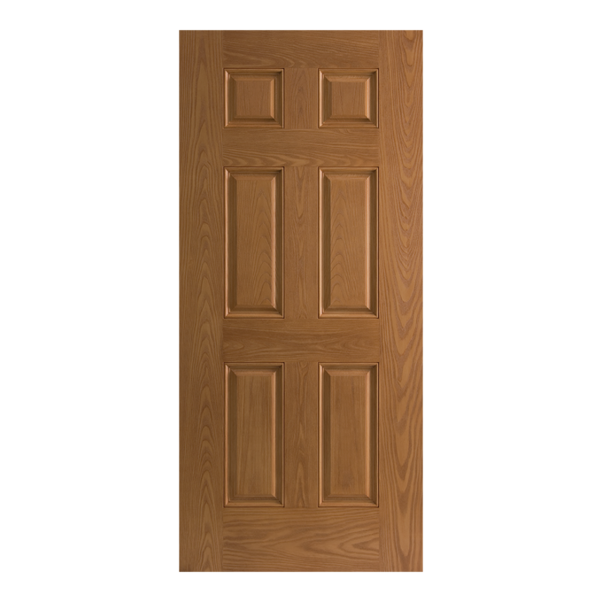 Belleville Series Woodgrain Textured 6 Panel Door