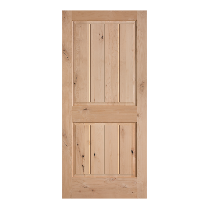 2 Panel Square Top V-Groove Fire Door