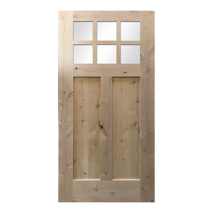 Craftsman 2 Panel 6 Lite Exterior Door