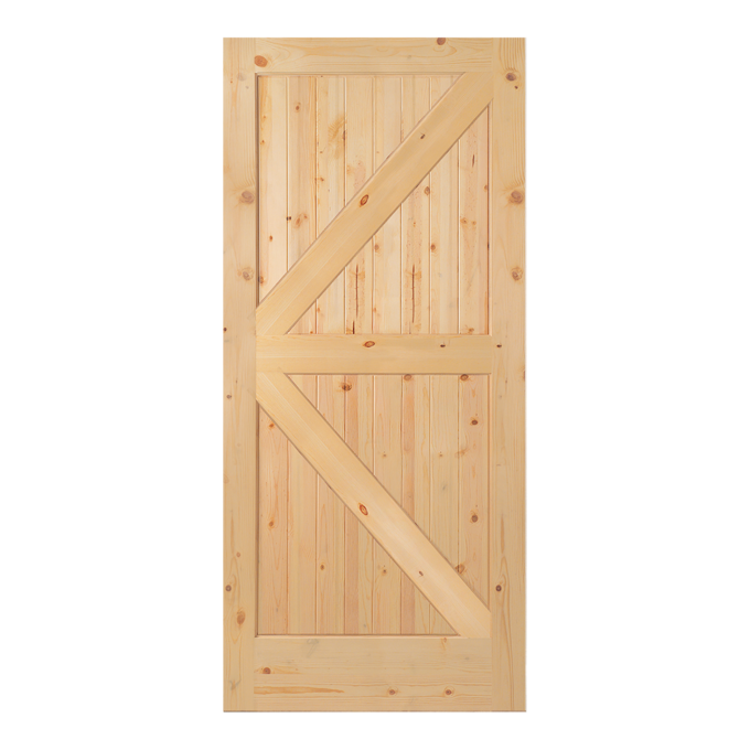 Knotty Pine Rustic Barn Door
