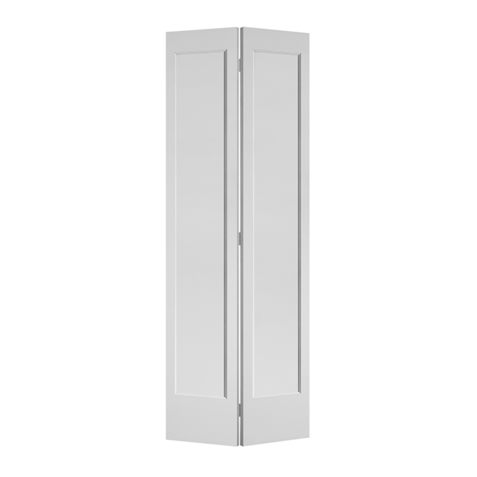 Primed Flat 1-Panel BiFold Shaker Door (OSHBF720) with Ovolo Sticking