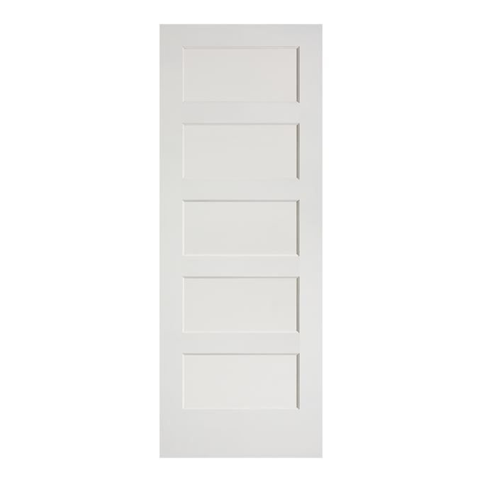 Primed Flat 5-Panel Interior Shaker Door (OSH755) with Ovolo Sticking