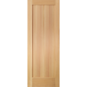 VG Fir Flat 1-Panel Interior Shaker Door (SF720) with Square Sticking