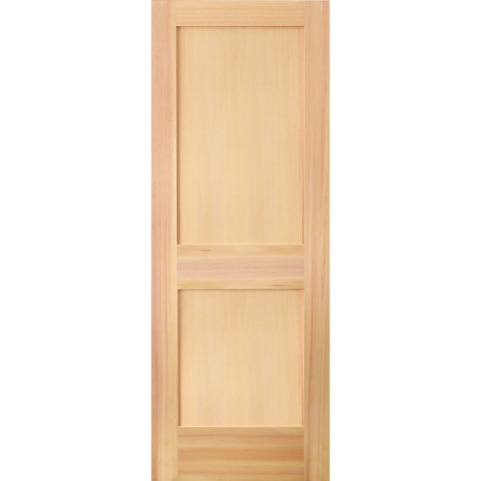 VG Fir Flat 2-Panel Interior Shaker Door (SF782) with Square Sticking