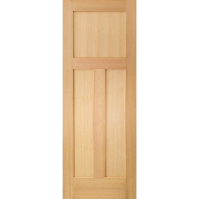 VG Fir Flat 3-Panel Interior Shaker Door (SF760) with Square Sticking