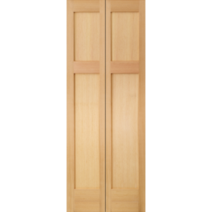 VG Fir Flat 3-Panel BiFold Shaker Door (SFBF760) with Square Sticking