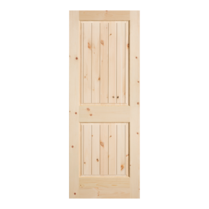 2 Panel Square Top V-Groove Interior Door