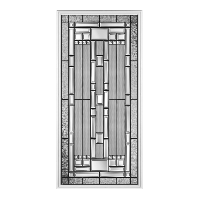 Naples Glass with Black Caming in Almond Frame