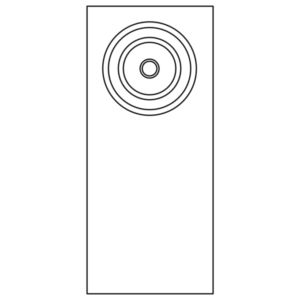 Rosette Base Block No Edge Detail - 1 ft