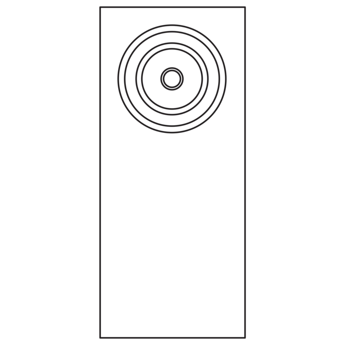 Rosette Base Block No Edge Detail - 1 ft