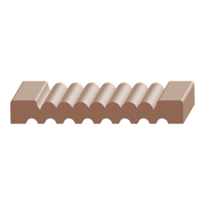 Reversible 8-Flute & Reed Casing - 1 ft