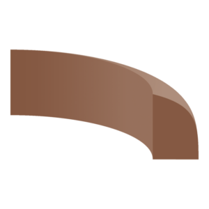 Base Shoe Radius Corner - 1 ft
