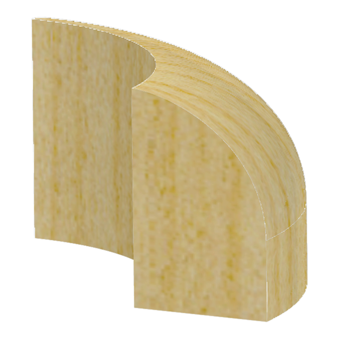 Base Shoe Round Corners - 1 ft