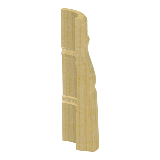 Colonial/#356 Base Round Corner - 1 ft