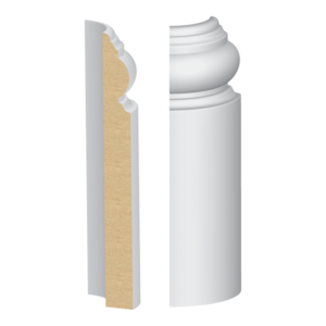 Georgian Base Round Corner - 1 ft
