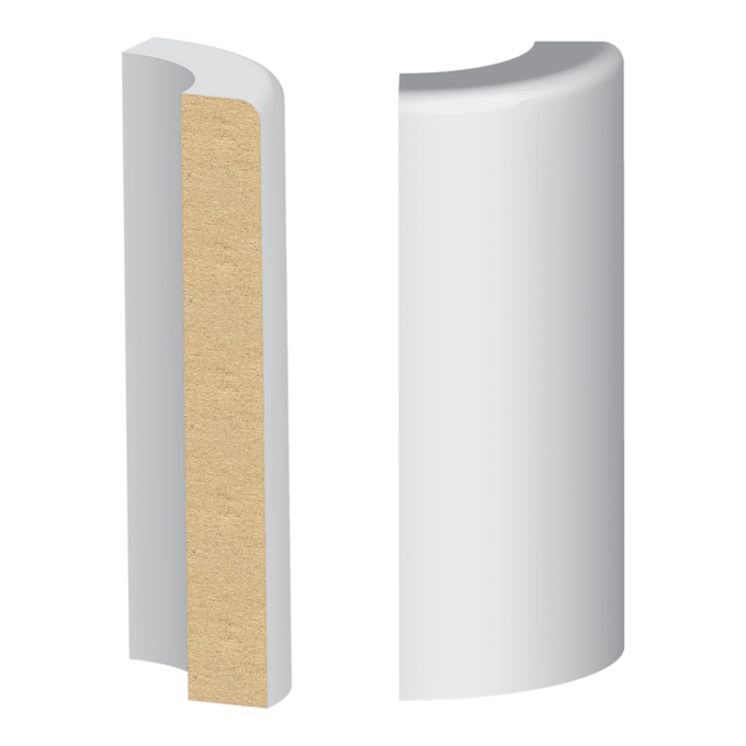 1 Eased Edge Craftsman Base Round Corner - 1 ft