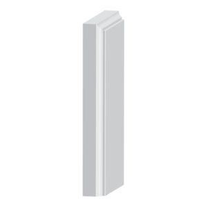 Plain Springfield Base Block Plain with Edge Detail - 1 ft