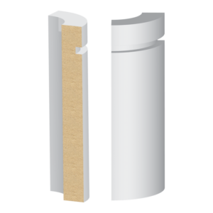 S4S Notched Modern Base Round Corner - 1 ft