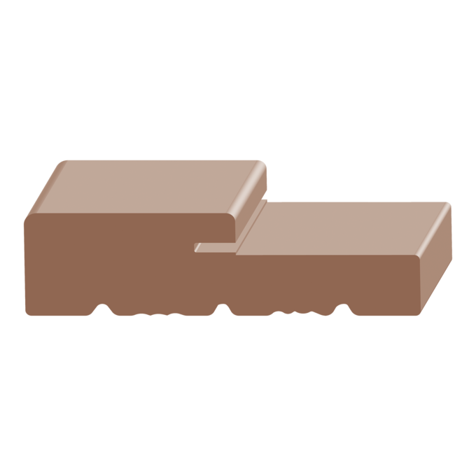 Exterior Frame Side Pair with Weatherstrip Kerf - 1 ft