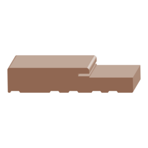 Exterior Frame Lineal with Weatherstrip Kerf - 1 ft