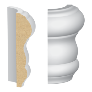 Chair Rail Bullnose Corner - 1 ft