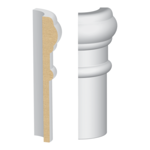Traditional Chair Rail Bullnose Corner - 1 ft