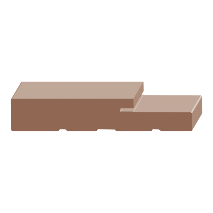 Exterior Frame Lineal with Weatherstrip Kerf - 1 ft