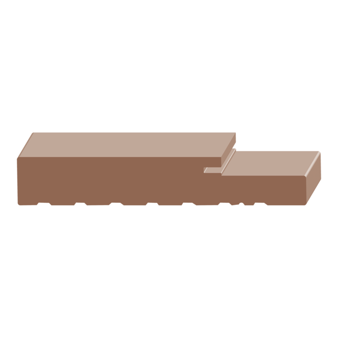 Exterior Frame Side Pair with Weatherstrip Kerf - Flat Grain Fir Engineered - 1 ft