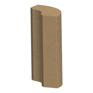 Raw Round Corner with 3/4" Radius - 1 ft