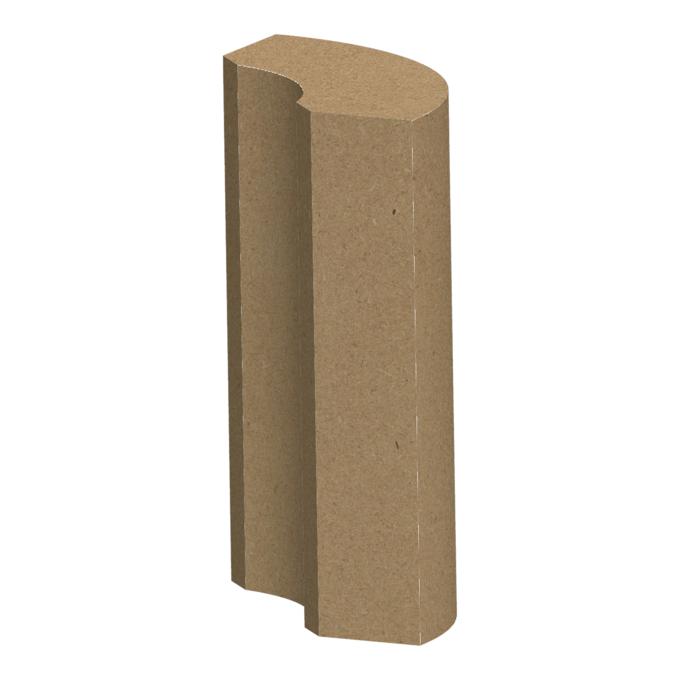 Raw Round Corner with 3/4" Radius - 1 ft
