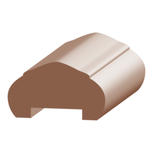 "B" Mushroom Handrail with 1/4" x 1-1/4" Plow - 1 ft