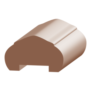 "B" Mushroom Handrail with 1/4" x 1-1/4" Plow - 1 ft