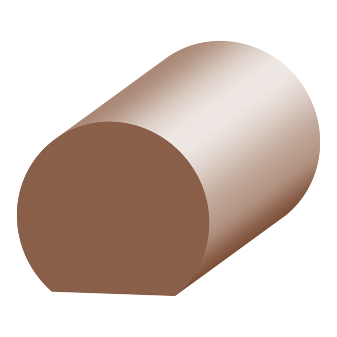 Flat Bottom Handrail - 1 ft
