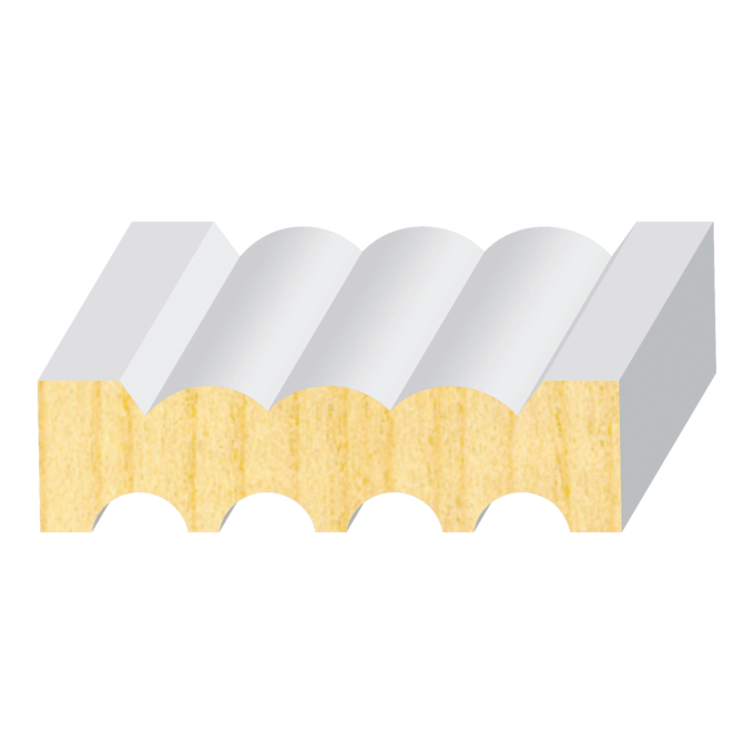 Reversible 4-Flute & Reed Casing - 1 ft