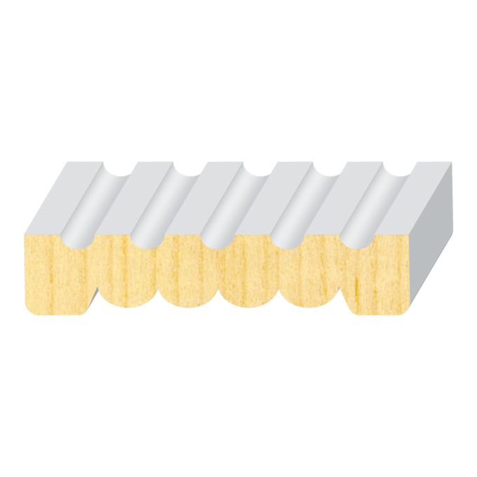 Reversible 5-Flute & Reed Casing - 1 ft