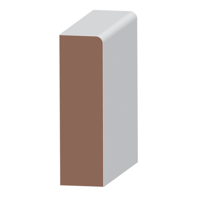 Primed Craftsman 1 Eased Edge Base Block - 1 ft