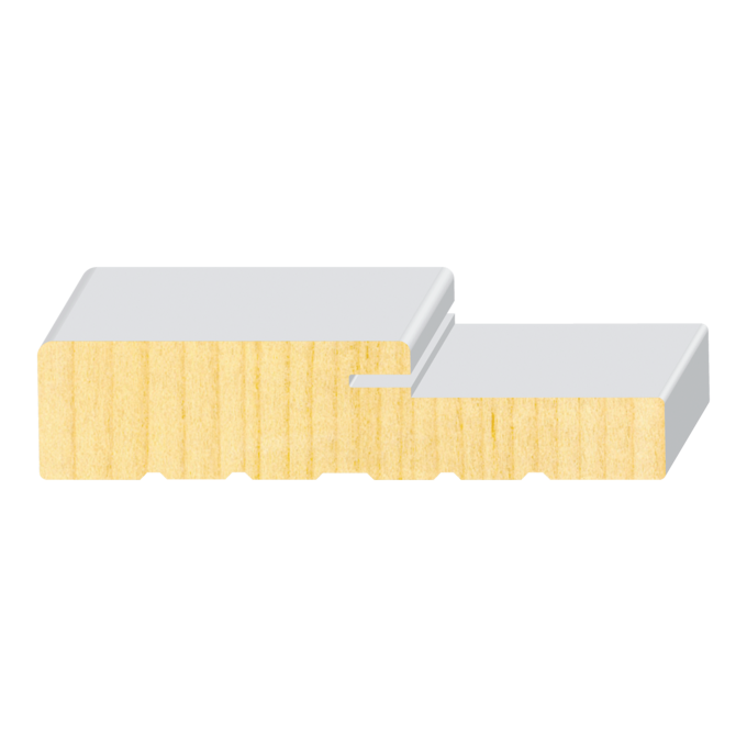 Primed LVL Exterior Frame Side Pair with Weatherstrip Kerf - 1 ft