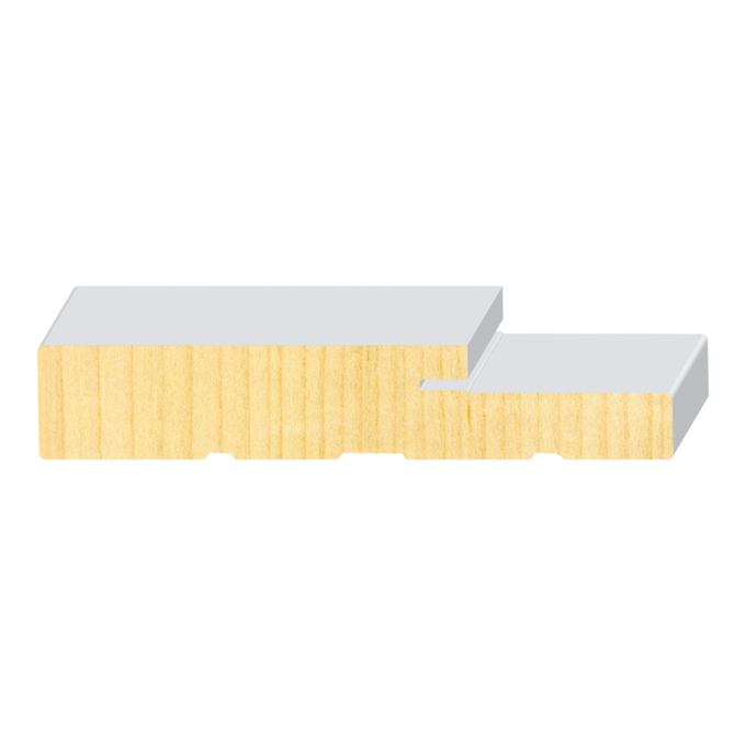 Primed LVL Exterior Frame Side Pair with Weatherstrip Kerf - 1 ft