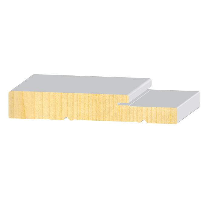 Primed LVL Exterior Frame Side Pair with Weatherstrip Kerf - 1 ft