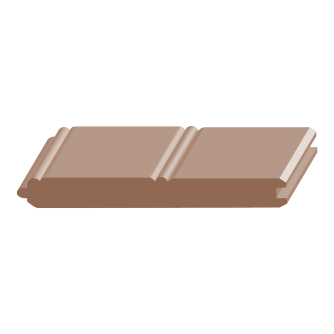 Reversible Beaded/Flat T&G Wainscot - 1 ft