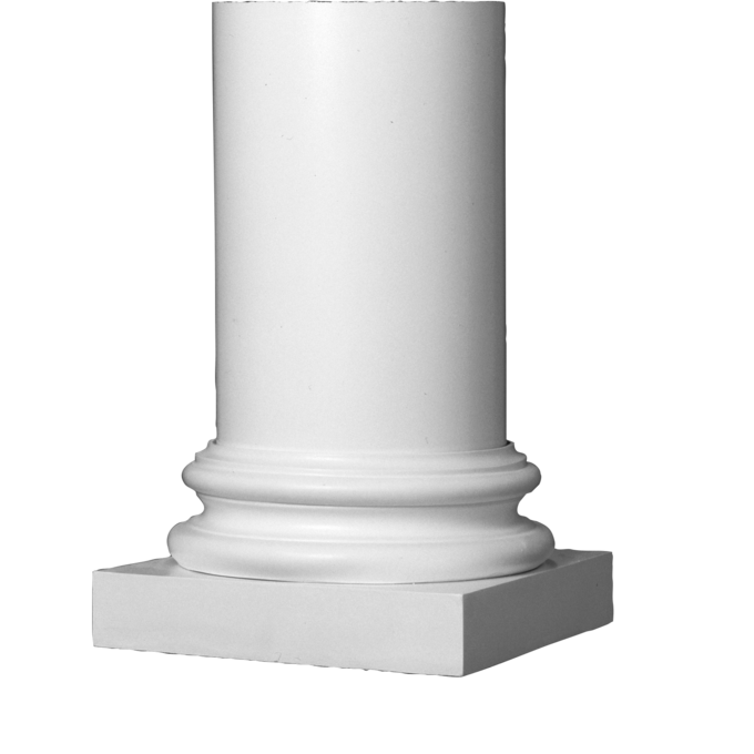 Round Attic Base with Torus and Plinth for a Round Tapered PermaCast Column