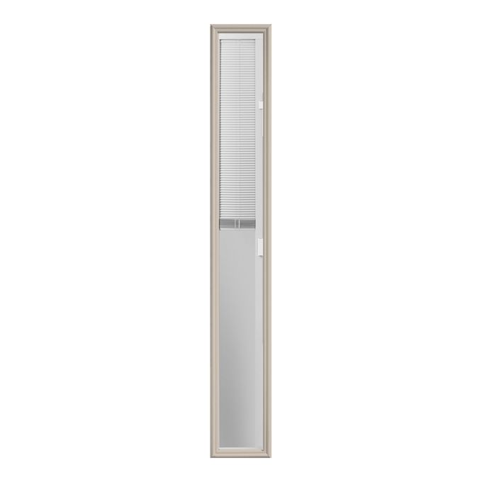 8 X 64 Clear Glass Sidelite Mini Blinds Insert - SIA151-01RL