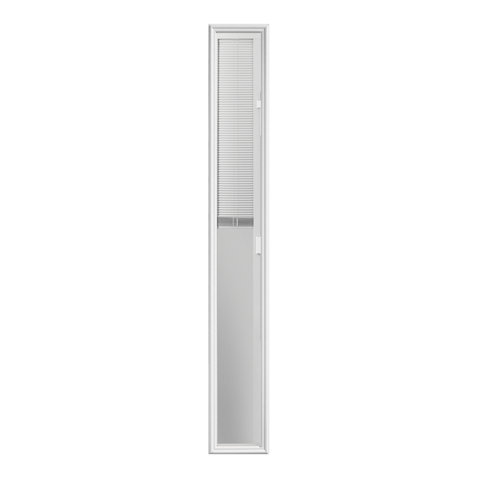 8 X 64 Clear Glass Sidelite Mini Blinds Insert - SIW151-01RL