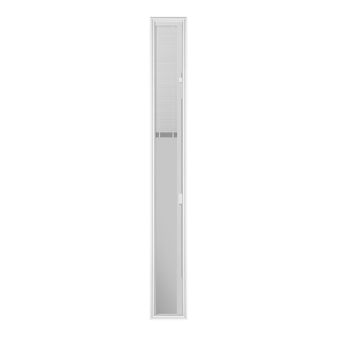 8 X 80 Clear Glass Sidelite Mini Blinds Insert - SIW852-01RL